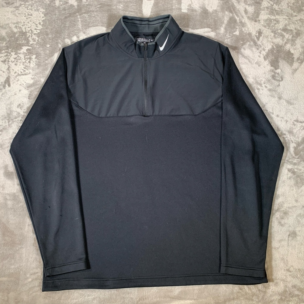 Nike‎ Golf 1/2 Zip Up Pullover Men’s XL Black  Dri-Fit Tour Performance